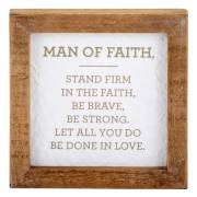 Framed Tabletop-Man Of Faith (5" SQ) | SHOPtheWORD