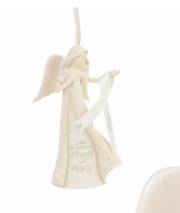 Ornament-Foundations-Breast Cancer Angel (Proverbs 31:35) (4.5") | SHOPtheWORD
