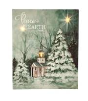 Light Up Canvas-Church/Peace On Earth (15 3/4" x 19 5/8") | SHOPtheWORD
