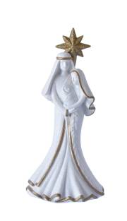 Figurine-Holy Family-White w/Gold Trim (8.7/8"H) | SHOPtheWORD