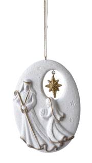 Ornament-Holy Family-White w/Gold Trim (3 1/2 x 5) | SHOPtheWORD