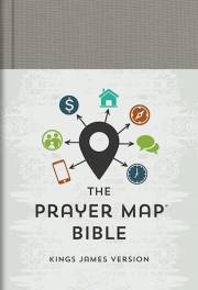 KJV Prayer Map Bible-Gray Weave Hardcover | SHOPtheWORD