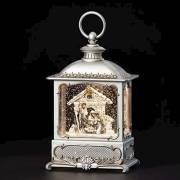 Lantern-LED-Swirl-Holy Family-Pewter (8.75"H) | SHOPtheWORD