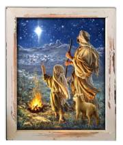 Framed Lighted Canvas-Shepherds Keeping Watch (8 x 10 x 2) | SHOPtheWORD