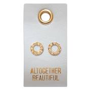 Earrings-All Together Beautiful/Circle Studs On Leather Tag | SHOPtheWORD