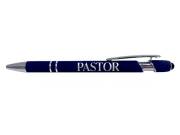 Soft Touch Gift Pen-Pastor-Navy | SHOPtheWORD