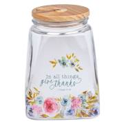 Gratitude Jar-In All Things Give Thanks w/Cards | SHOPtheWORD