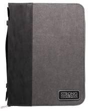 Bible Cover-Strong & Courageous-Leather Look W/Pvc Patch | SHOPtheWORD