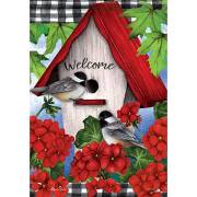 Flag-Garden-Durasoft-Geranium Welcome (12.5" x 18") | SHOPtheWORD
