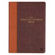 NLT Spiritual Growth Bible-Espresso/Toffee Brown Two-Tone LuxLeather | SHOPtheWORD