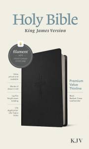 KJV Premium Value Thinline Bible, Filament Enabled Edition-Black Radiant Cross LeatherLike | SHOPtheWORD
