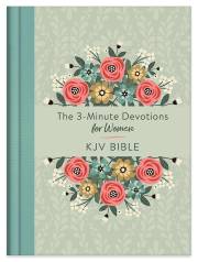 KJV The 3-Minute Devotions For Women Bible-Mint Bouquet Hardcover | SHOPtheWORD