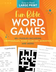 Fun Bible Word Games Large Print by Staff Barbour | SHOPtheWORD