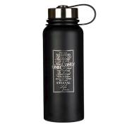 Water Bottle-God So Loved John 3:16-Black (Stainless) | SHOPtheWORD
