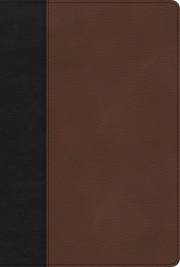 KJV Large Print Thinline Bible-Black/Brown LeatherTouch | SHOPtheWORD