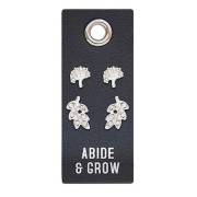 Earrings-Abide & Grow/2 Sets Of Studs On Leather Tag | SHOPtheWORD