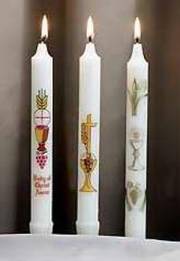 Candle-First Communion "Gold Chalice" 9-1/4" X 7/8" (#537) | SHOPtheWORD
