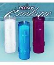 Candle-Devotional Lights W/Ruby 9p Unbreakable Crystal-3 Day (Pack Of 48) (#790-47) | SHOPtheWORD