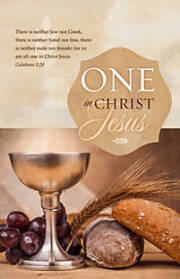 Bulletin-Communion: One In Christ Jesus (Galatians 3:28 KJV) (Pack Of 100) | SHOPtheWORD