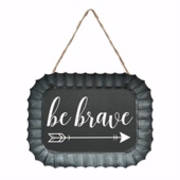 Fluted Tin Sign-Be Brave (6.5 x 5) | SHOPtheWORD