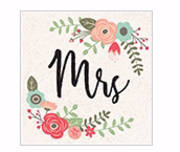 Square House Coaster-Floral Mrs. (4") | SHOPtheWORD