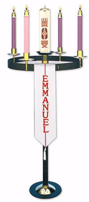 Advent Wreath-Black Painted Steel and Brass | SHOPtheWORD