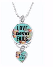 Rearview Mirror Charm-Love Never Fails-12" | SHOPtheWORD