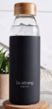 Water Bottle-w/Bamboo Lid-Be Strong (18 Oz) | SHOPtheWORD
