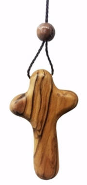 Pendant-Olive Wood-Holding Cross (2") | SHOPtheWORD