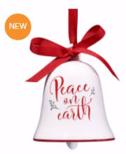 Ornament-Peace On Earth Bell (4") | SHOPtheWORD