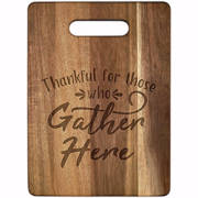 Acacia Wood Cutting Board-Gather Here (9.5" x 12.5") | SHOPtheWORD