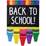 Flag-Garden-Applique-Back To School Crayons (12.5" x 18") | SHOPtheWORD