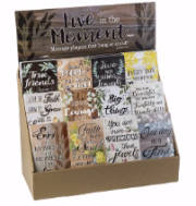 Live In The Moment Plaques w/Display (Pack Of 36 Assorted) | SHOPtheWORD