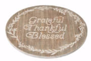 Lazy Susan-Grateful Thankful Blessed (18.25 x 18.25) | SHOPtheWORD