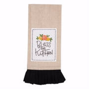 Tea Towel-Bless This Kitchen-Floral (18 x 28) | SHOPtheWORD