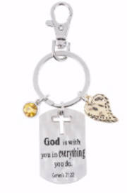 Keyring-God Is With You | SHOPtheWORD