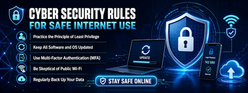 Basic Cyber Security Rules for Safe Internet Use