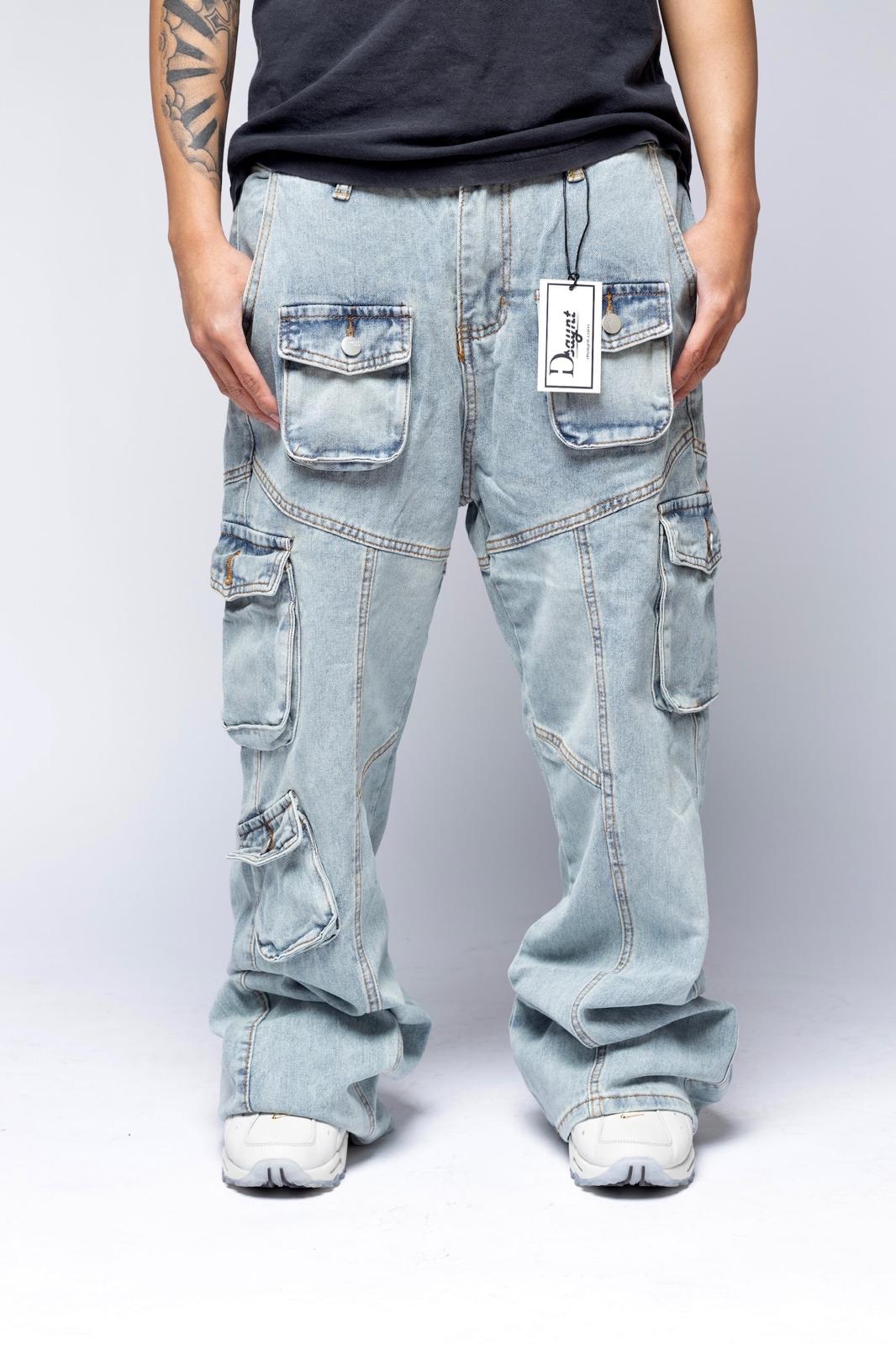 Heavy Pocketed Denim- Baggy