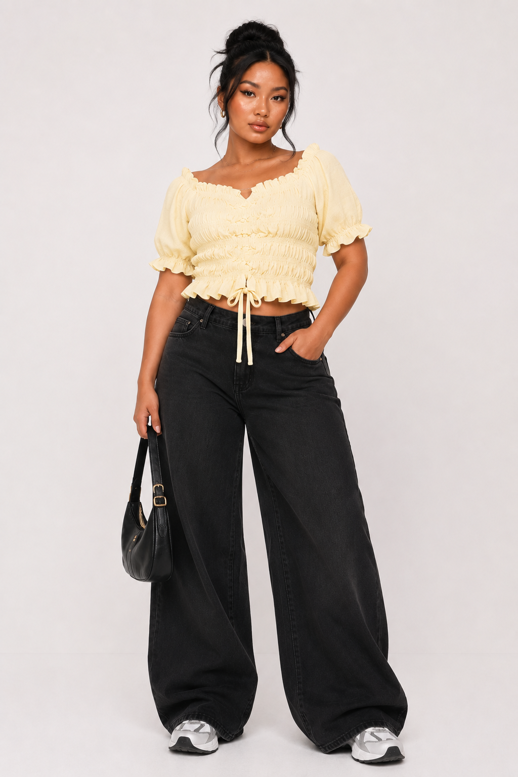 Smocked Puff Sleeve Top