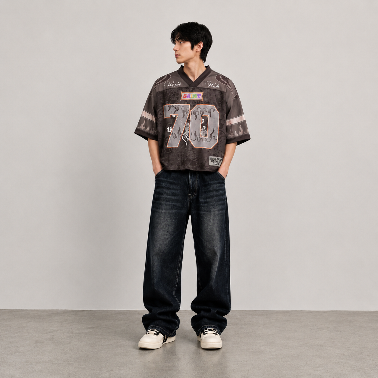Oversized Printed Jersey