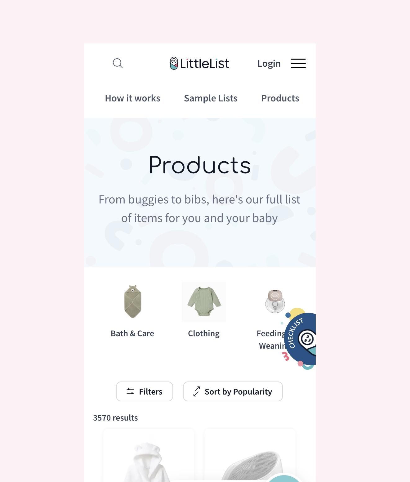 Checklist placement before rework