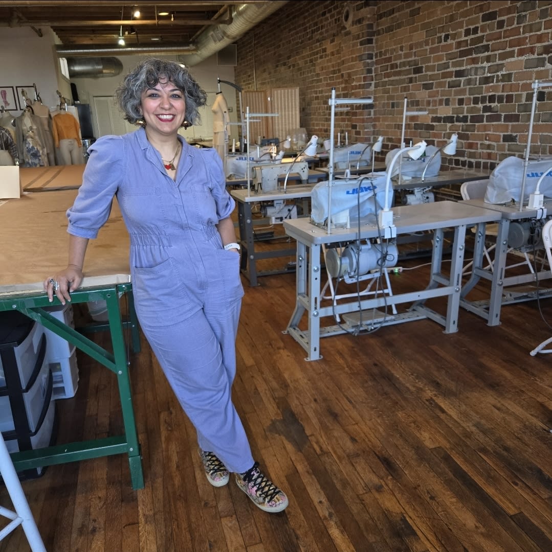 Sunnie in the sewing studio