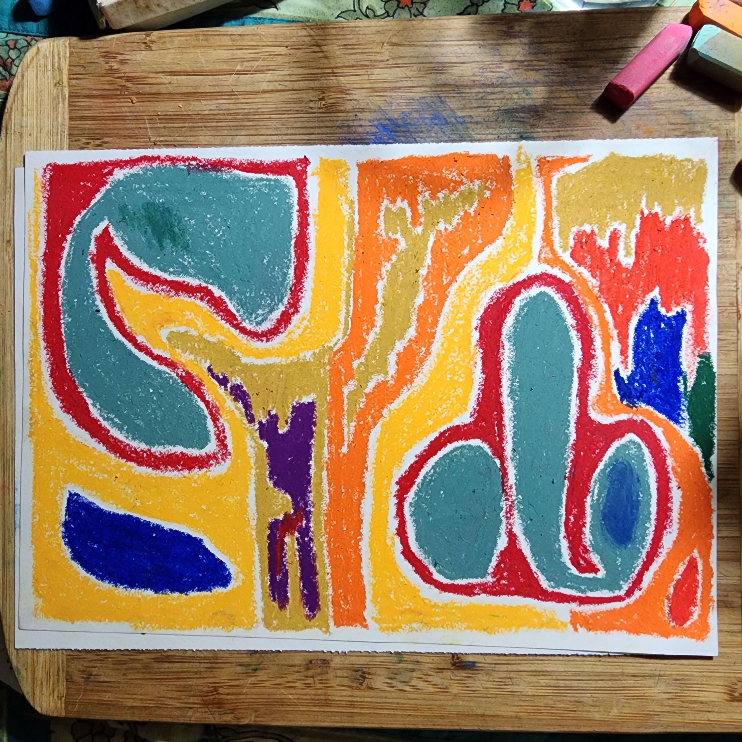 Oil pastel abstract