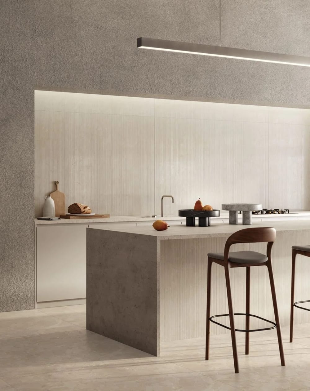 Statements Tile Ara Stone Wire Natural Beige tile in 24" X 48"