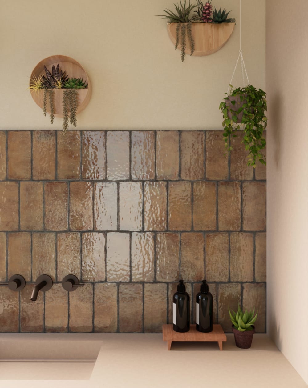 Emser Tile Exhale Glossy Marron tile in 6" X 12"