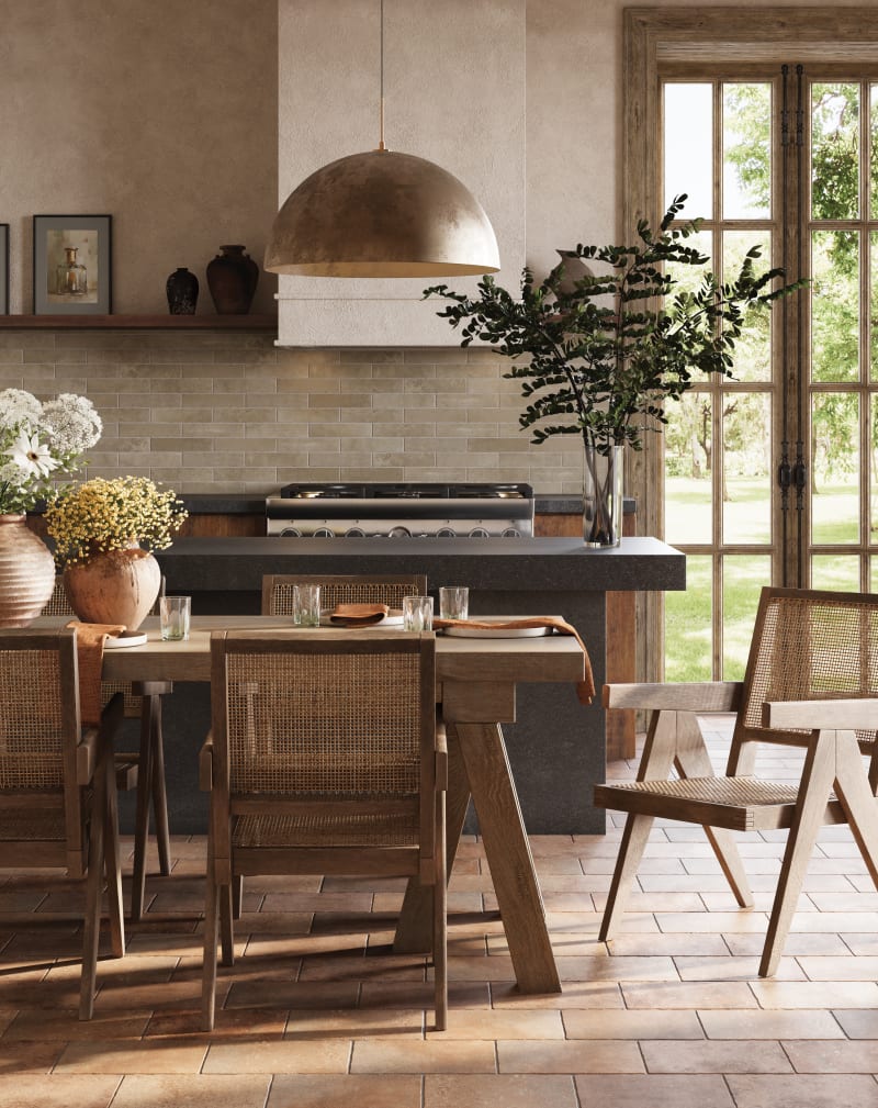 Bedrosians Montana Matte Brick Bitterroot tile in 5" X 10"