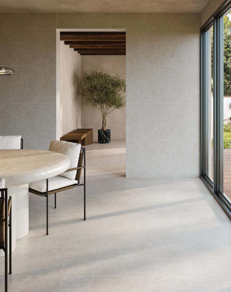 Bedrosians Oda Matte Ice tile in 24" X 48"