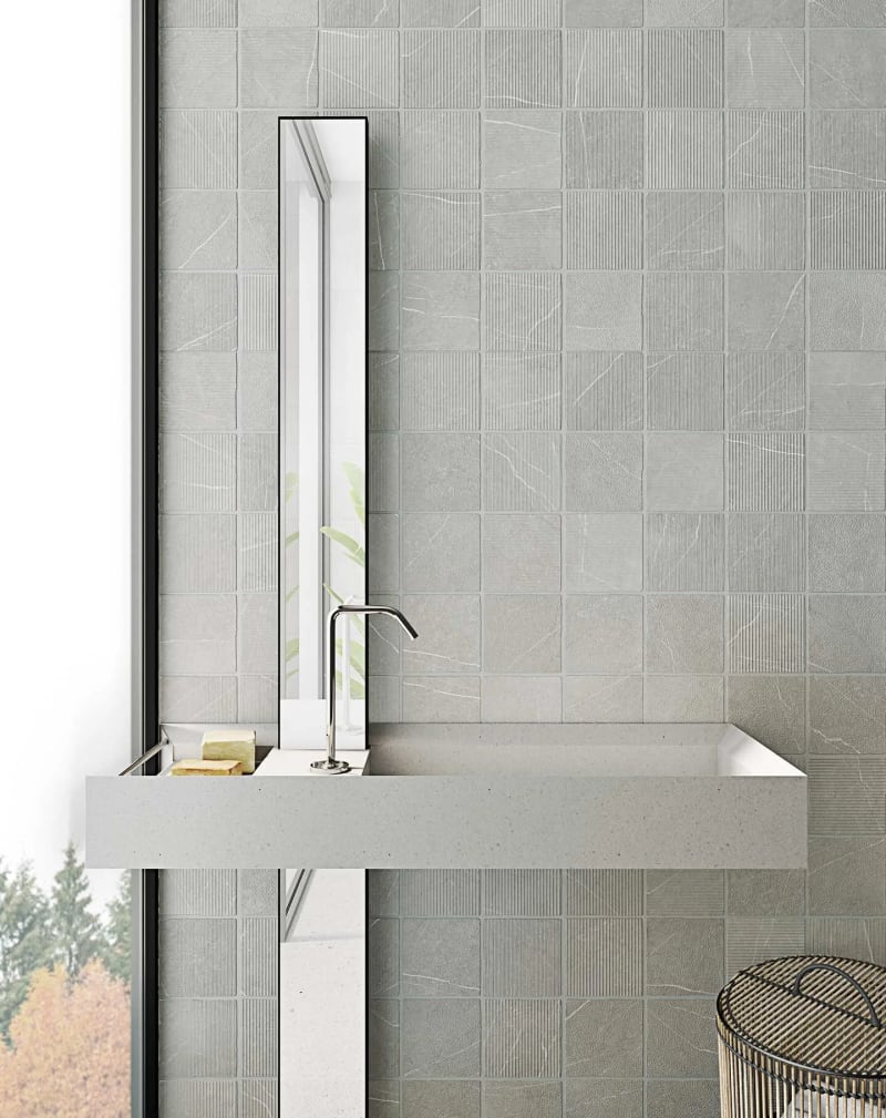 Statements Tile Wow Gea Carved tile in 4.7" X 4.7"