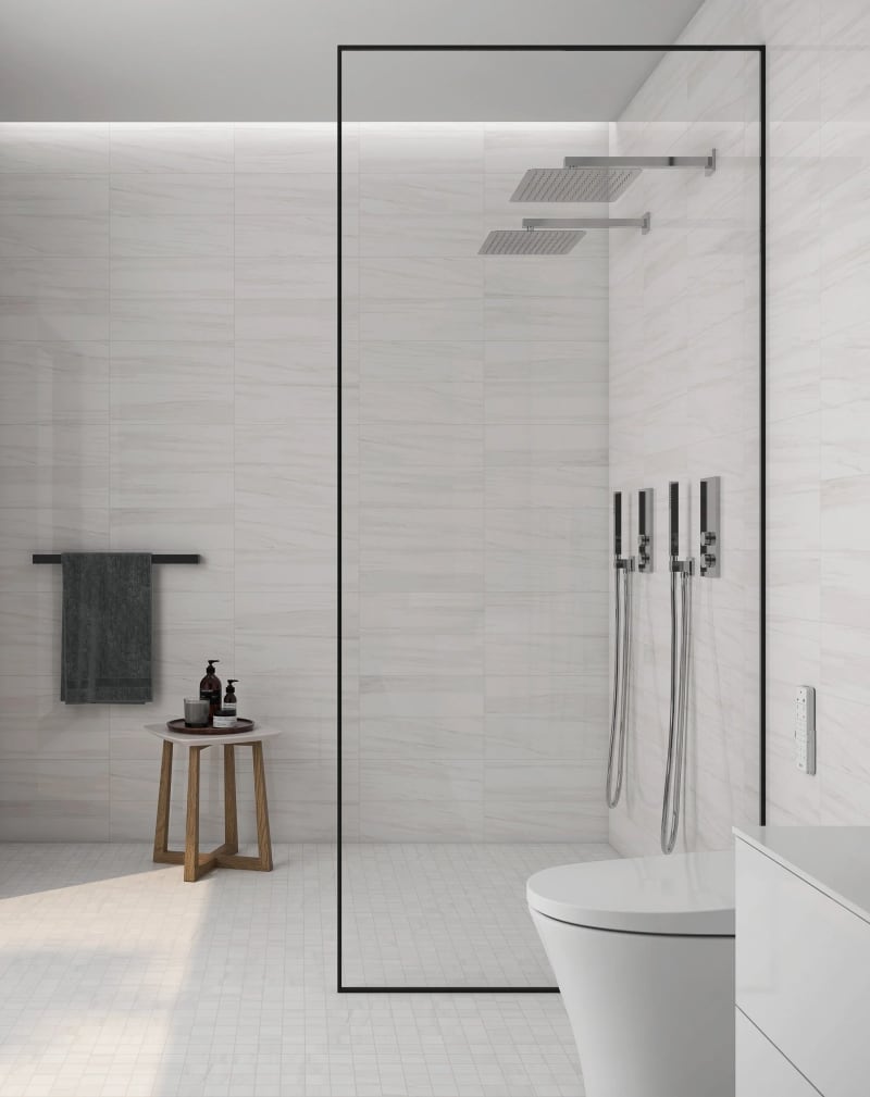 Statements Tile Lassa White Mosaic tile in 13" X 13"