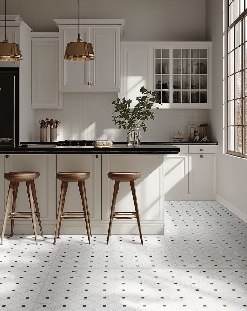 MSI Casa Bianchi tile in 17" X 17"